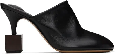 Jacquemus Mule With Geometric Heel In Black