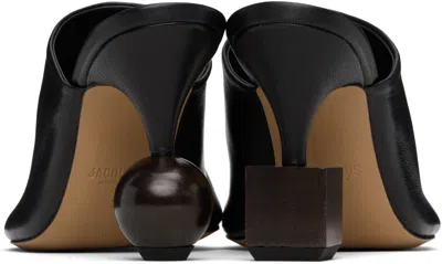 Jacquemus Mule With Geometric Heel In Black