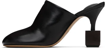 Jacquemus Mule With Geometric Heel In Black