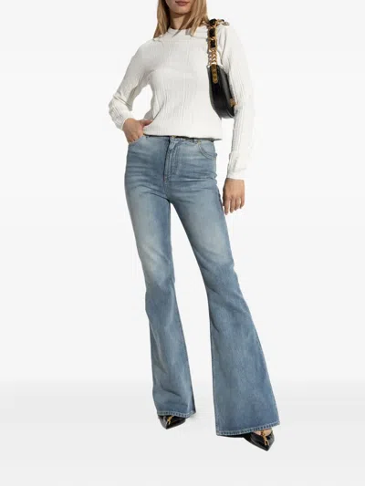 Balmain Women's Viscose Polyester Sweaters In White