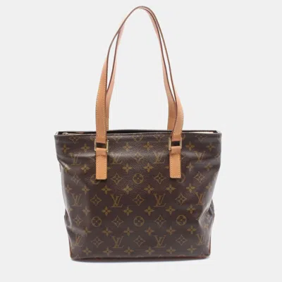 Pre-owned Louis Vuitton Brown Monogram Cabas Piano Shoulder Bag