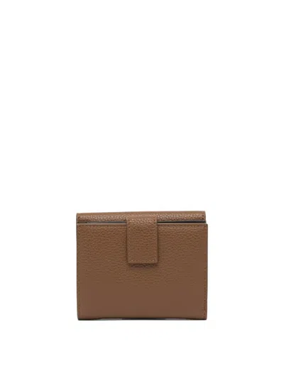 Ferragamo Compact Leather Wallets And Cardholders In Brown