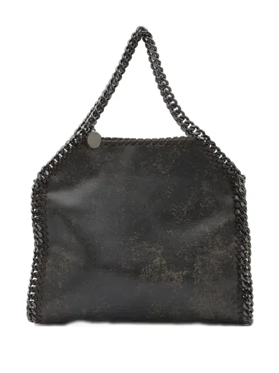 Stella Mccartney Falabella Mini Bag In Antiqued Suede In Black
