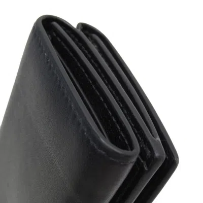 Pre-owned Balenciaga Black Leather Wallet (tri-fold) ()