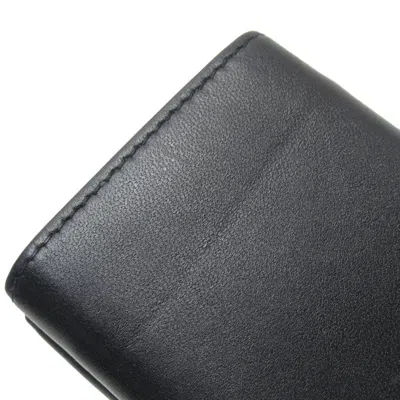Pre-owned Balenciaga Black Leather Wallet (tri-fold) ()