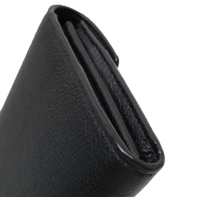 Pre-owned Bally Black Leather Long Wallet (bi-fold) ()