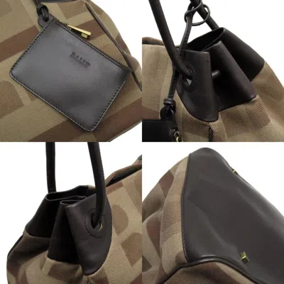 Pre-owned Bally Brown Canvas Leather Shoulder Bag ()