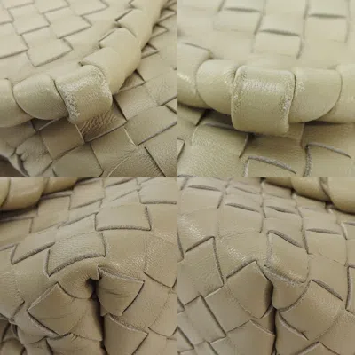 Pre-owned Bottega Veneta Intrecciato Beige Leather Shoulder Bag ()