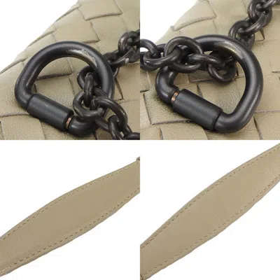 Pre-owned Bottega Veneta Intrecciato Beige Leather Shoulder Bag ()