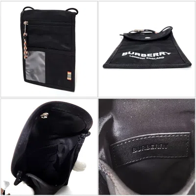 Pre-owned Burberry Black Nylon Pochette Shoulder Bag ()