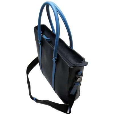 Pre-owned Burberry Blue Navy Leather Handbag Shoulder Bag ()