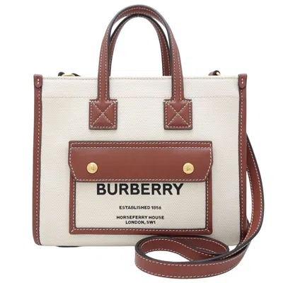 Pre-owned Burberry Canvas Leather Shoulder Bag ()
