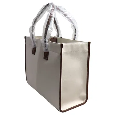 Pre-owned Burberry Canvas Leather Tote Bag ()