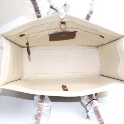 Pre-owned Burberry Canvas Leather Tote Bag ()