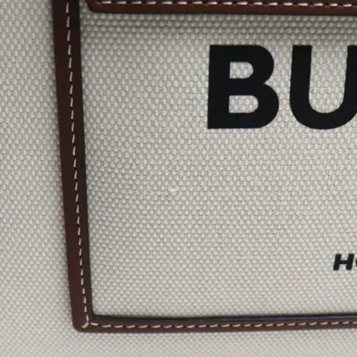 Pre-owned Burberry Canvas Leather Tote Bag ()