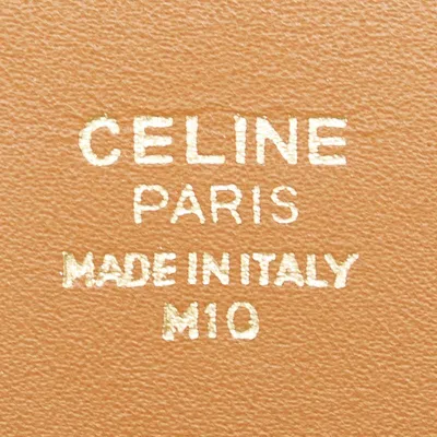 Pre-owned Celine Beige Brown Pvc Leather Long Wallet (bi-fold) ()
