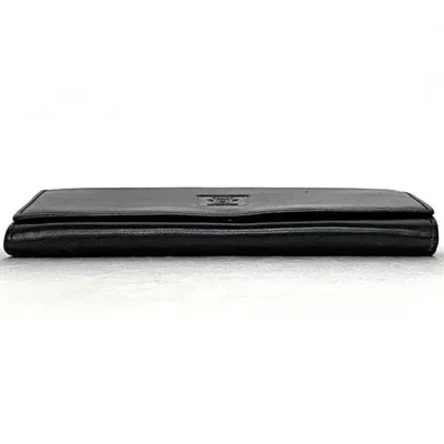 Pre-owned Celine Black Leather Long Wallet (bi-fold) ()