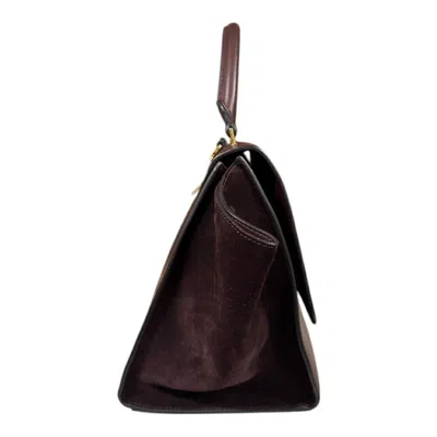 Pre-owned Celine Bordeaux Red Color Leather Shoulder Bag ()