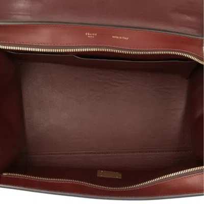 Pre-owned Celine Bordeaux Red Color Leather Shoulder Bag ()