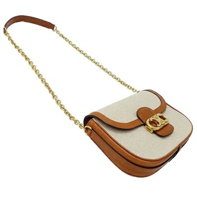 Pre-owned Celine Brown Canvas Shoulder Bag ()