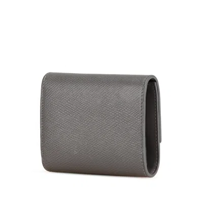 Pre-owned Celine Gray Leather Wallet (tri-fold) ()