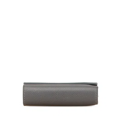 Pre-owned Celine Gray Leather Wallet (tri-fold) ()