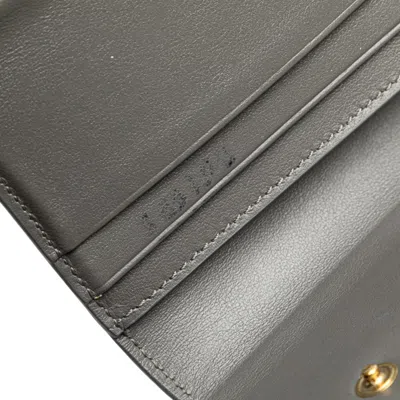 Pre-owned Celine Gray Leather Wallet (tri-fold) ()