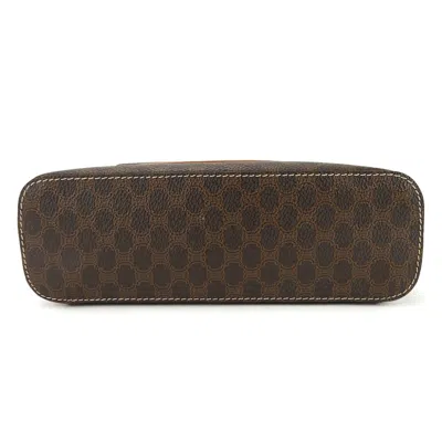 Pre-owned Celine Macadam Brown Pvc Leather Handbag Vanity Bag ()