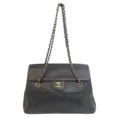 Pre-owned Chanel Black Caviar Leather Tote Bag ()