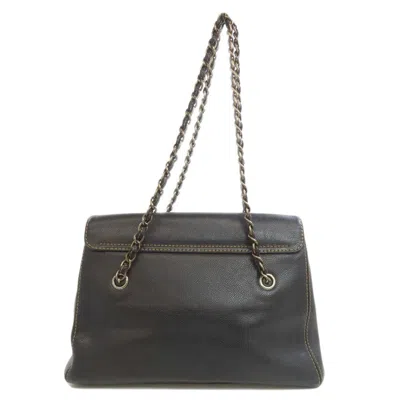 Pre-owned Chanel Black Caviar Leather Tote Bag ()