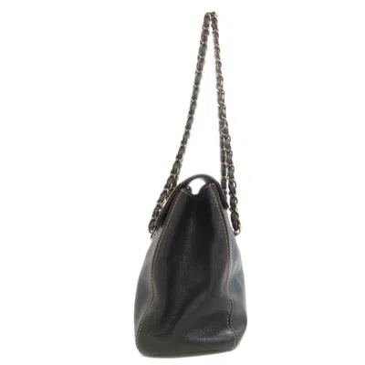 Pre-owned Chanel Black Caviar Leather Tote Bag ()