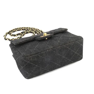 Pre-owned Chanel Black Denim Shoulder Bag ()