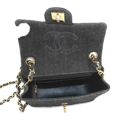 Pre-owned Chanel Black Denim Shoulder Bag ()