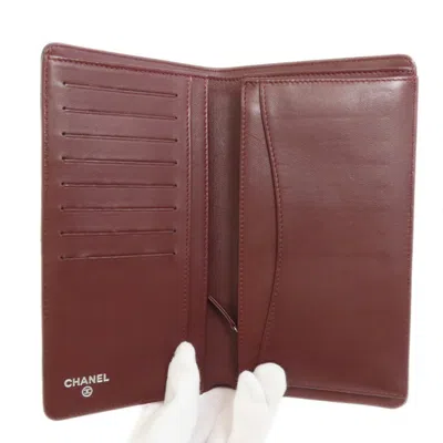 Pre-owned Chanel Black Leather Long Wallet (bi-fold) ()