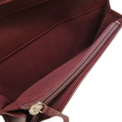 Pre-owned Chanel Black Leather Long Wallet (bi-fold) ()