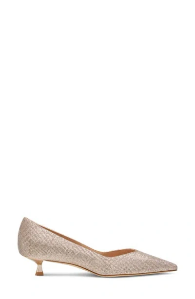 Stuart Weitzman Eva Kitten Heel Pointed Toe Pump