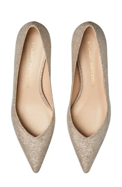 Stuart Weitzman Eva Kitten Heel Pointed Toe Pump
