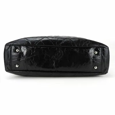 Pre-owned Chanel Black Leather Tweed Tote Bag ()