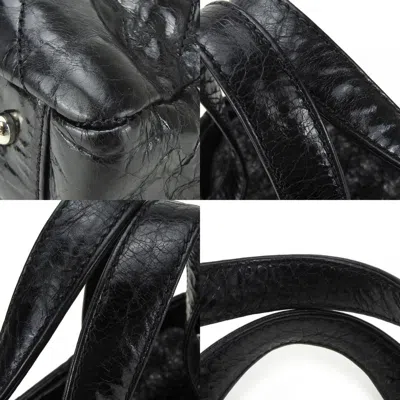Pre-owned Chanel Black Leather Tweed Tote Bag ()
