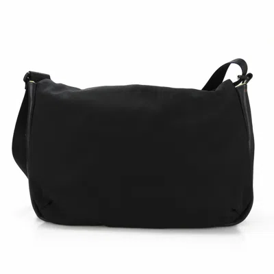 Pre-owned Chanel Black Yellow Nylon Rubber Shoulder Bag ()