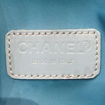 Pre-owned Chanel Blue Red Color Canvas Shoulder Bag Sling Bag ()