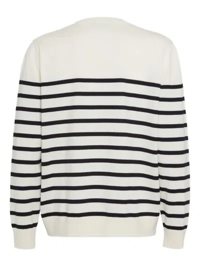 Dsquared2 Wool Sweater With Striped Pattern In Neutral