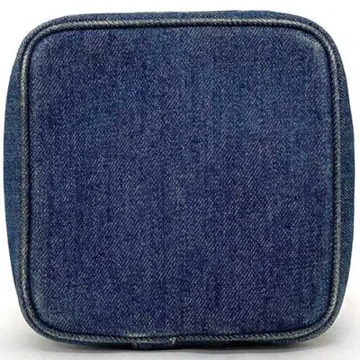 Pre-owned Chanel Denim Denim Leather Handbag Pouch Vanity Bag ()