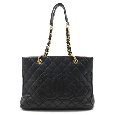 Pre-owned Chanel Matelasse Black Caviar Leather Shoulder Bag Tote Bag ()