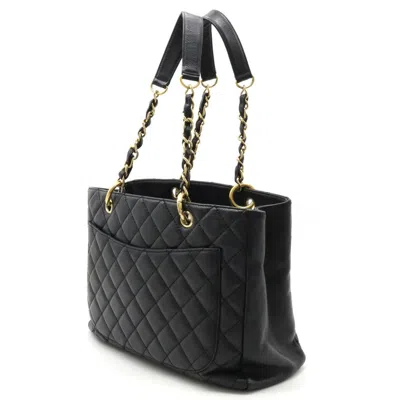 Pre-owned Chanel Matelasse Black Caviar Leather Shoulder Bag Tote Bag ()