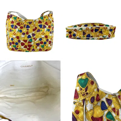Pre-owned Chanel Multi-color Yellow Canvas Pouch Shoulder Bag ()