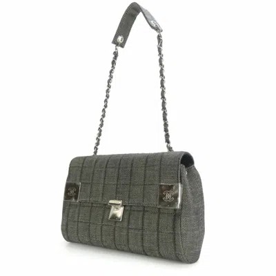 Pre-owned Chanel Navy Denim Shoulder Bag ()