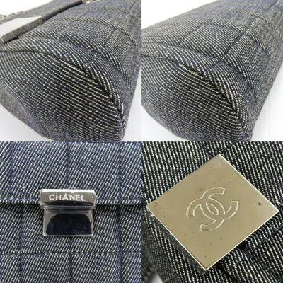 Pre-owned Chanel Navy Denim Shoulder Bag ()