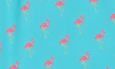 Public Art Flamingo Party Patterned Board Shorts In Blue