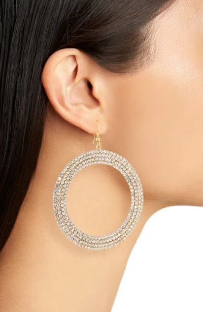 Tasha Crystal Pavé Ring Drop Earrings In Gold